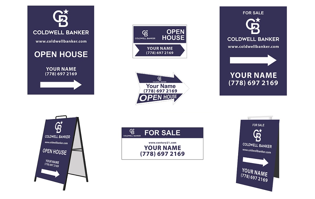 Signs real estate for Coldwel Banker – cheap with us!