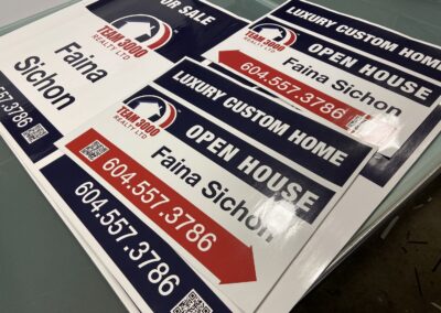 custom open house signs