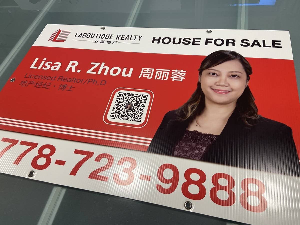 Real estate for sale sign